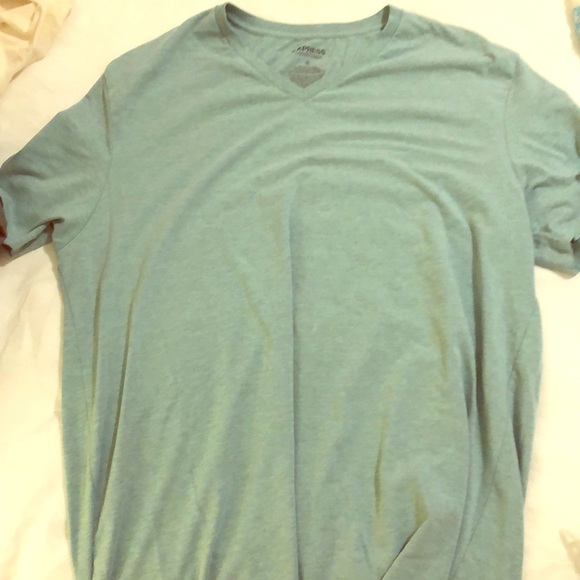 Stretch V neck Express Xl teal light aqua - Picture 1 of 2